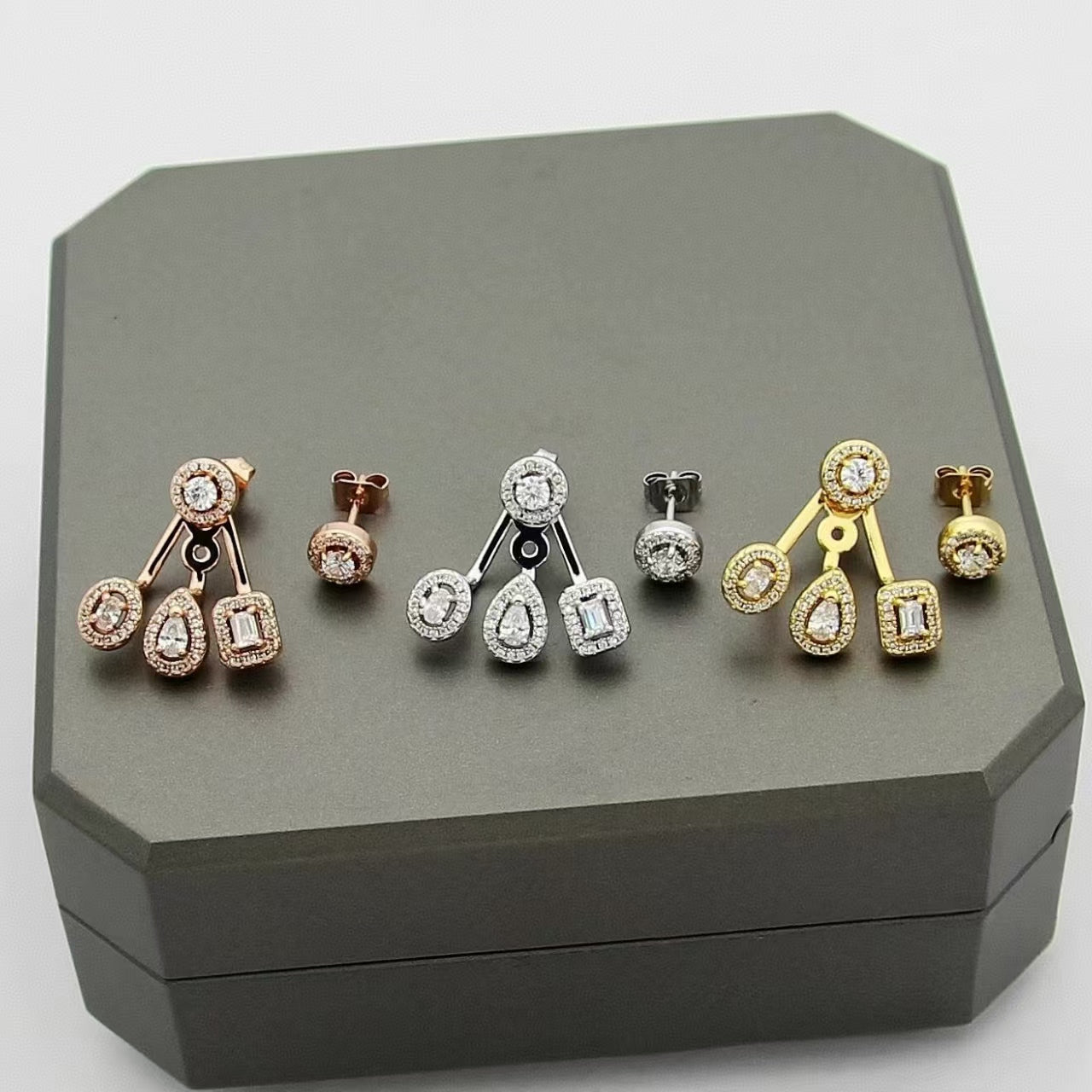 MKA AB STYLE TWO-IN-ONE EARRINGS
