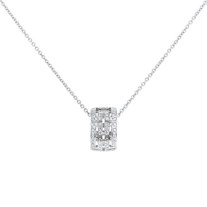 [Baslove]PARENTESI NECKLACE SILVER DIAMOND