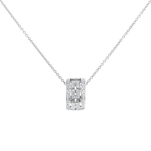 [Baslove]PARENTESI NECKLACE SILVER DIAMOND