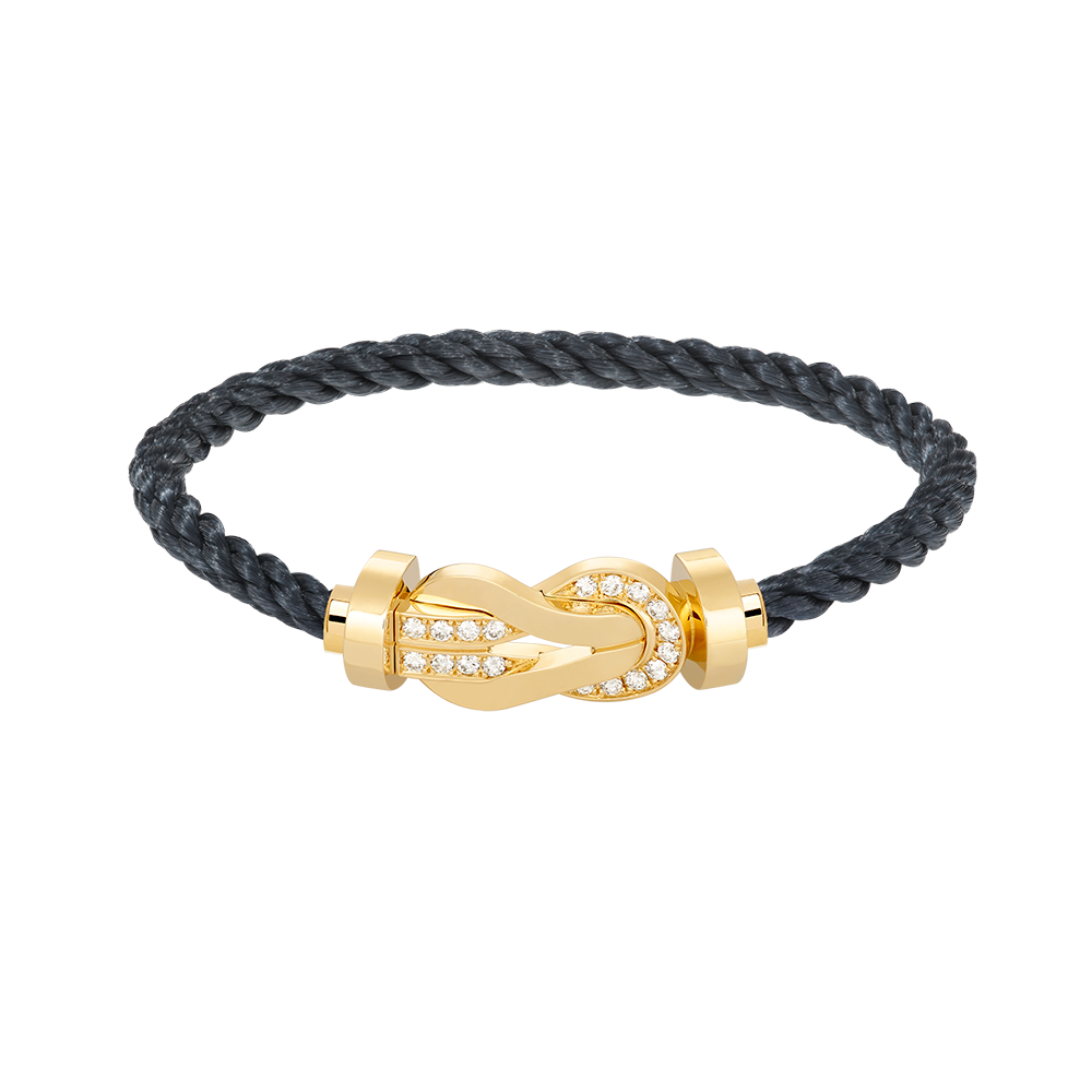 [Baslove]CHANCE LARGE 8 FIGURE BUCKLE HALF DIAMOND BRACELET GOLD