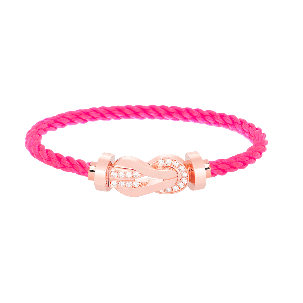 [Baslove]CHANCE LARGE 8 FIGURE BUCKLE HALF DIAMOND BRACELET ROSE GOLD