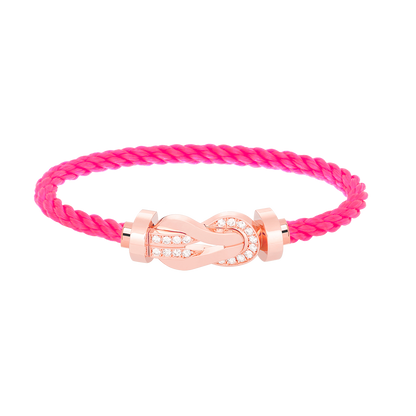 [Baslove]CHANCE LARGE 8 FIGURE BUCKLE HALF DIAMOND BRACELET ROSE GOLD