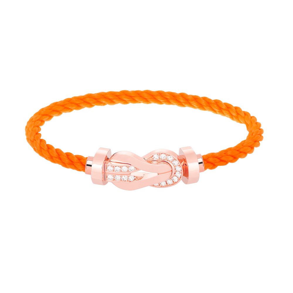 [Baslove]CHANCE LARGE 8 FIGURE BUCKLE HALF DIAMOND BRACELET ROSE GOLD