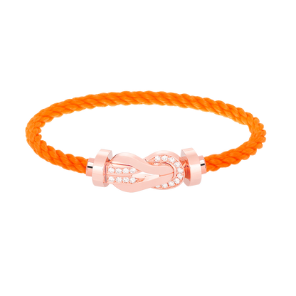 [Baslove]CHANCE LARGE 8 FIGURE BUCKLE HALF DIAMOND BRACELET ROSE GOLD