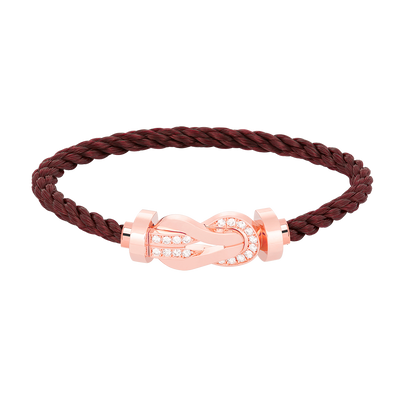 [Baslove]CHANCE LARGE 8 FIGURE BUCKLE HALF DIAMOND BRACELET ROSE GOLD