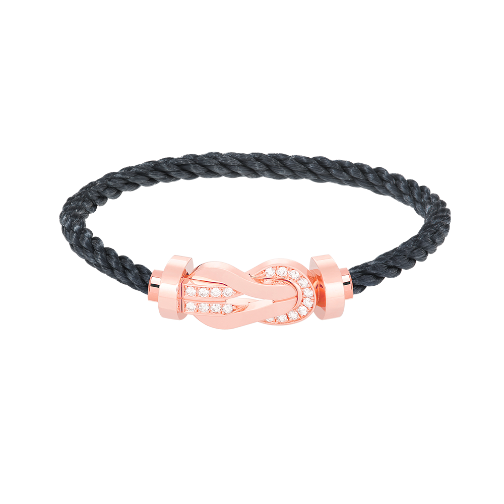 [Baslove]CHANCE LARGE 8 FIGURE BUCKLE HALF DIAMOND BRACELET ROSE GOLD