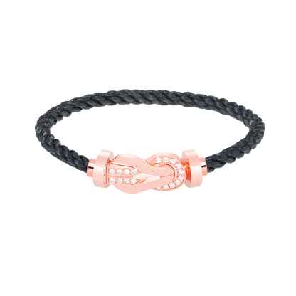 [Baslove]CHANCE LARGE 8 FIGURE BUCKLE HALF DIAMOND BRACELET ROSE GOLD