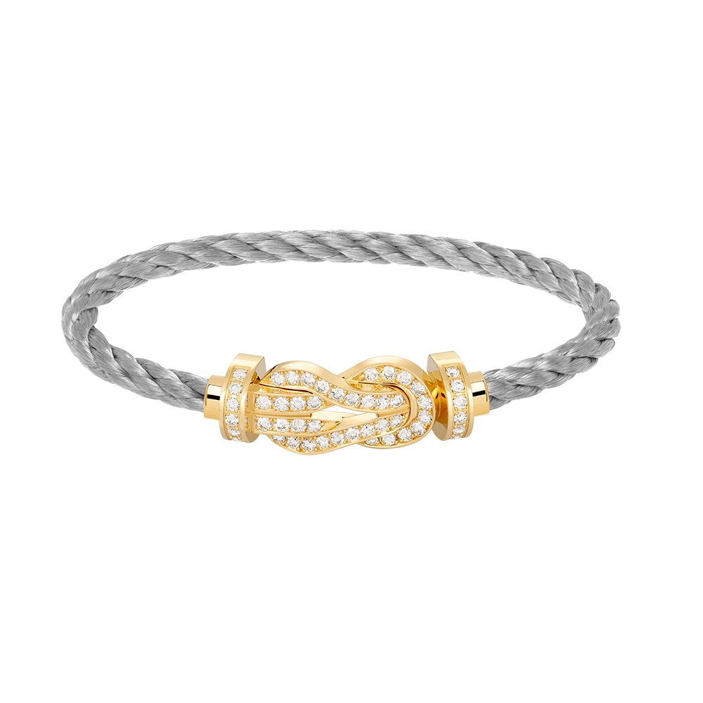 [Baslove]CHANCE LARGE 8 FIGURE BUCKLE FULLDIAMOND BRACELET GOLD