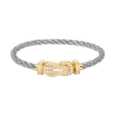 [Baslove]CHANCE LARGE 8 FIGURE BUCKLE FULLDIAMOND BRACELET GOLD