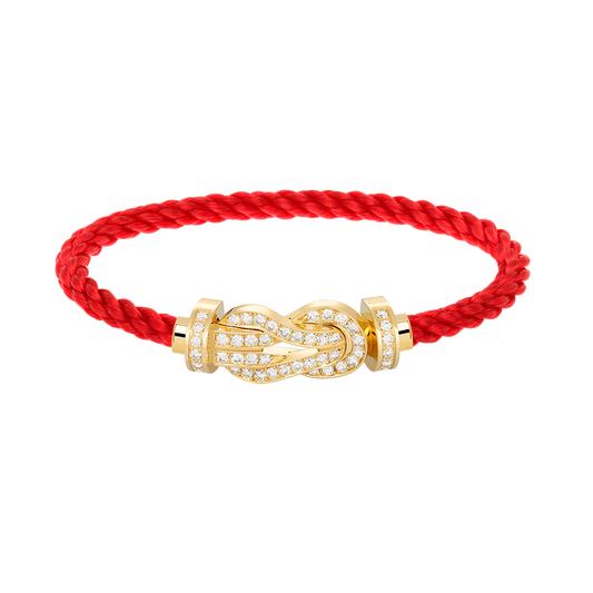 [Baslove]CHANCE LARGE 8 FIGURE BUCKLE FULLDIAMOND BRACELET GOLD