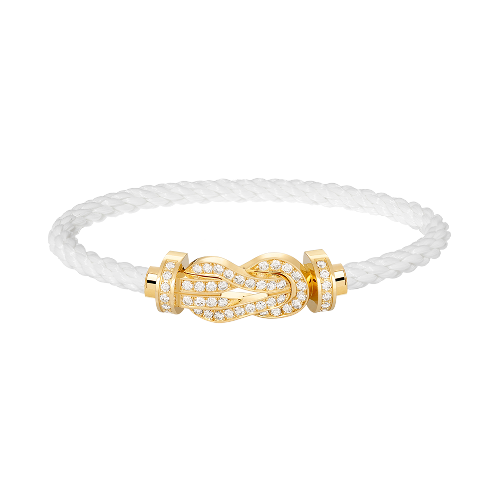 [Baslove]CHANCE LARGE 8 FIGURE BUCKLE FULLDIAMOND BRACELET GOLD