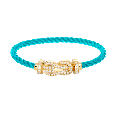 [Baslove]CHANCE LARGE 8 FIGURE BUCKLE FULLDIAMOND BRACELET GOLD