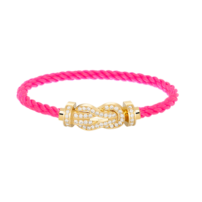 [Baslove]CHANCE LARGE 8 FIGURE BUCKLE FULLDIAMOND BRACELET GOLD