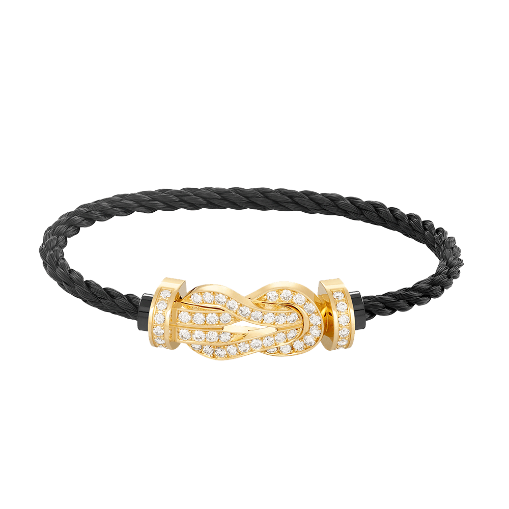 [Baslove]CHANCE LARGE 8 FIGURE BUCKLE FULLDIAMOND BRACELET GOLD