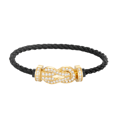 [Baslove]CHANCE LARGE 8 FIGURE BUCKLE FULLDIAMOND BRACELET GOLD