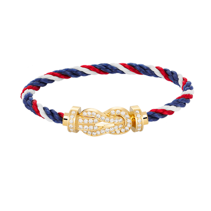 [Baslove]CHANCE LARGE 8 FIGURE BUCKLE FULLDIAMOND BRACELET GOLD