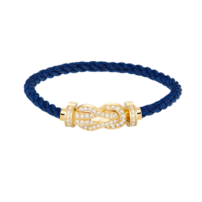 [Baslove]CHANCE LARGE 8 FIGURE BUCKLE FULLDIAMOND BRACELET GOLD