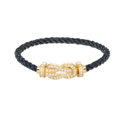 [Baslove]CHANCE LARGE 8 FIGURE BUCKLE FULLDIAMOND BRACELET GOLD