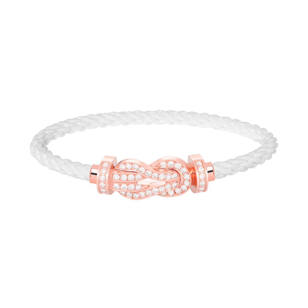 [Baslove]CHANCE LARGE 8 FIGURE BUCKLE FULL DIAMOND BRACELET ROSE GOLD