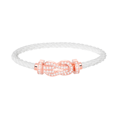 [Baslove]CHANCE LARGE 8 FIGURE BUCKLE FULL DIAMOND BRACELET ROSE GOLD