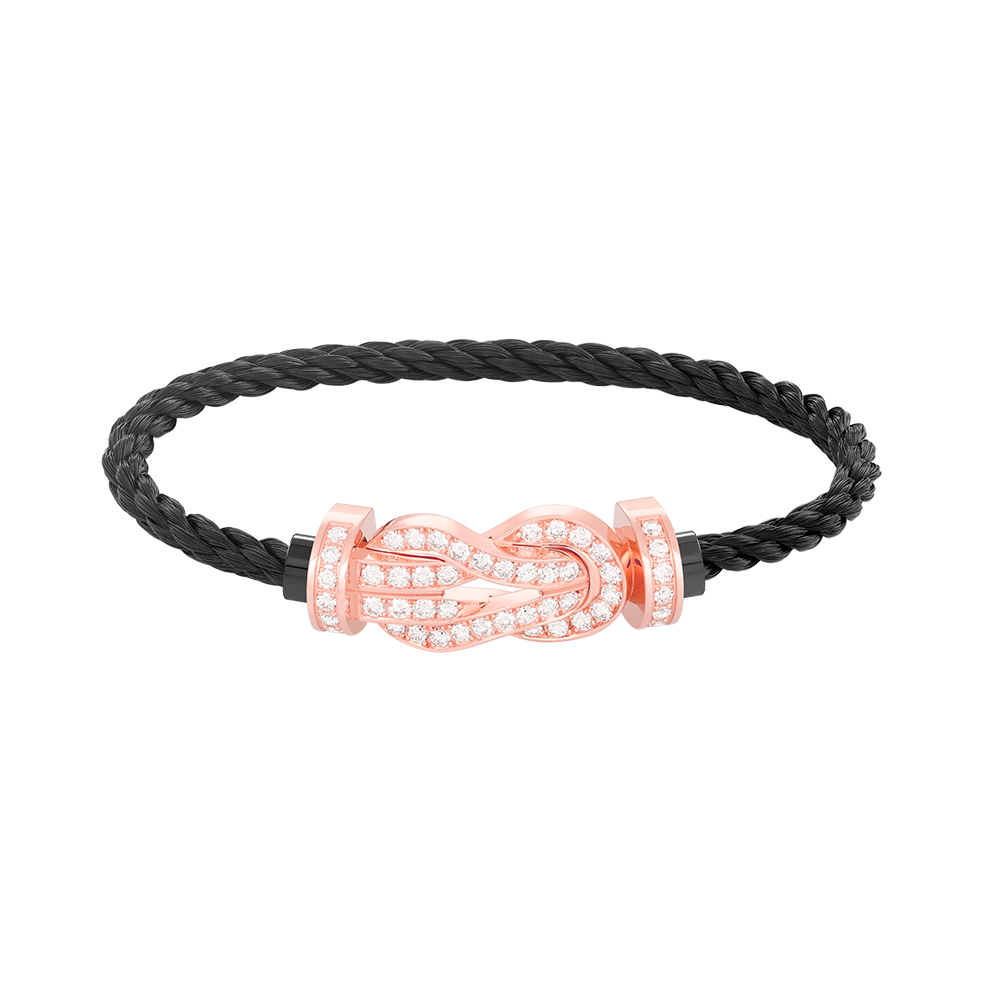 [Baslove]CHANCE LARGE 8 FIGURE BUCKLE FULL DIAMOND BRACELET ROSE GOLD