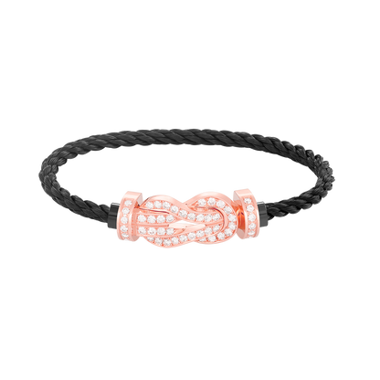 [Baslove]CHANCE LARGE 8 FIGURE BUCKLE FULL DIAMOND BRACELET ROSE GOLD