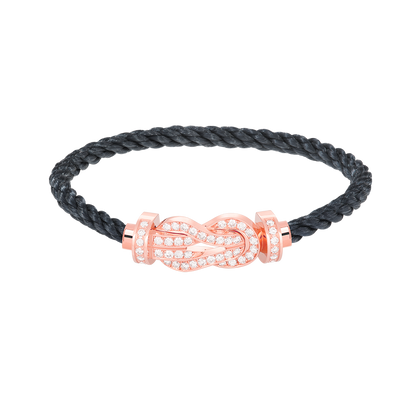 [Baslove]CHANCE LARGE 8 FIGURE BUCKLE FULL DIAMOND BRACELET ROSE GOLD