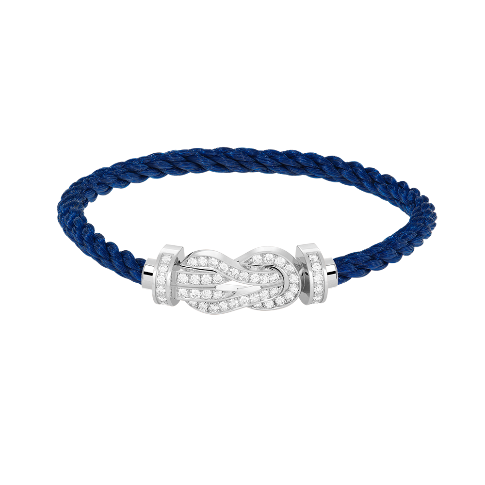 [Baslove]CHANCE LARGE 8 FIGURE BUCKLE FULL DIAMOND BRACELET SILVER