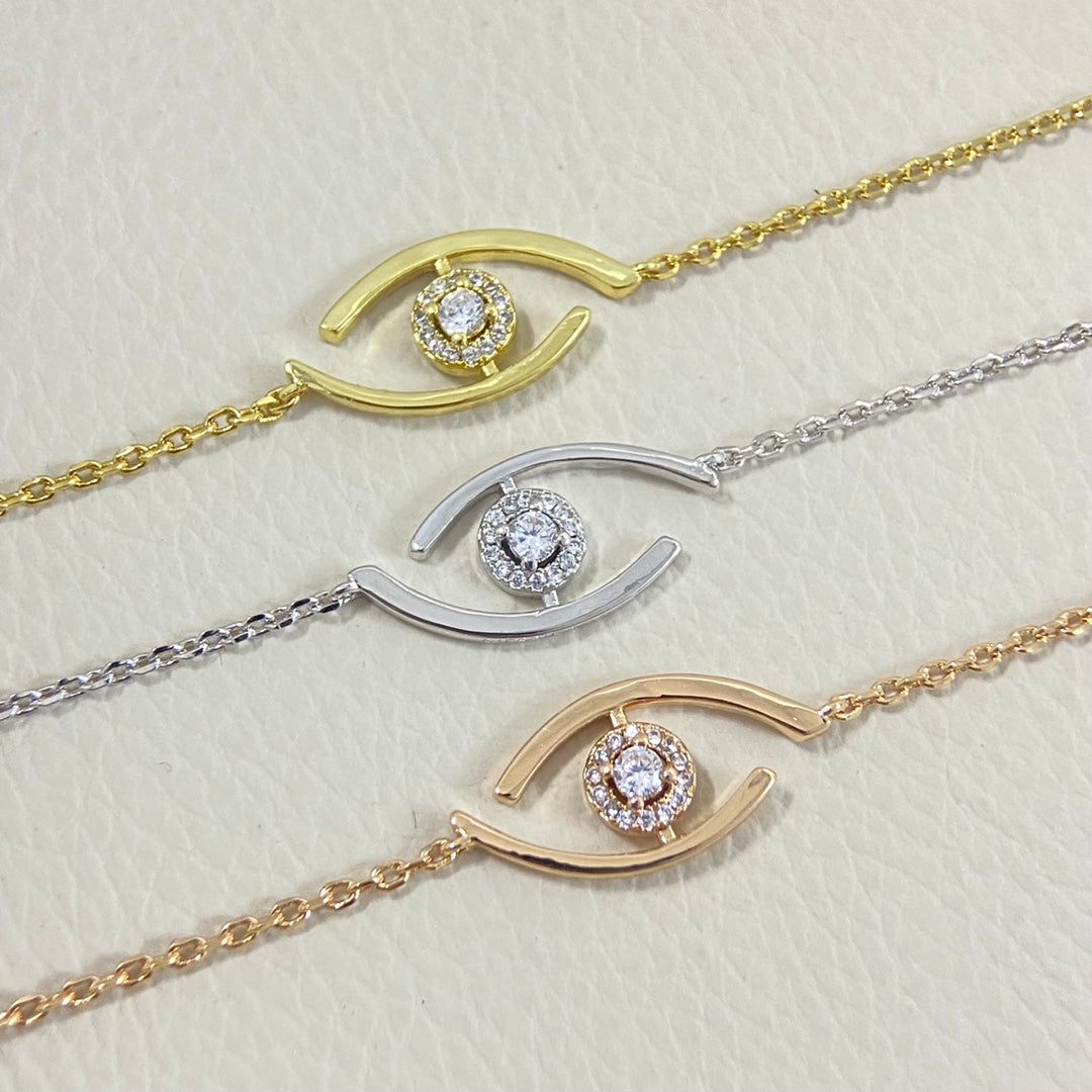 [AURORA]Lucky Eye Pave-Set Diamond Bracelet