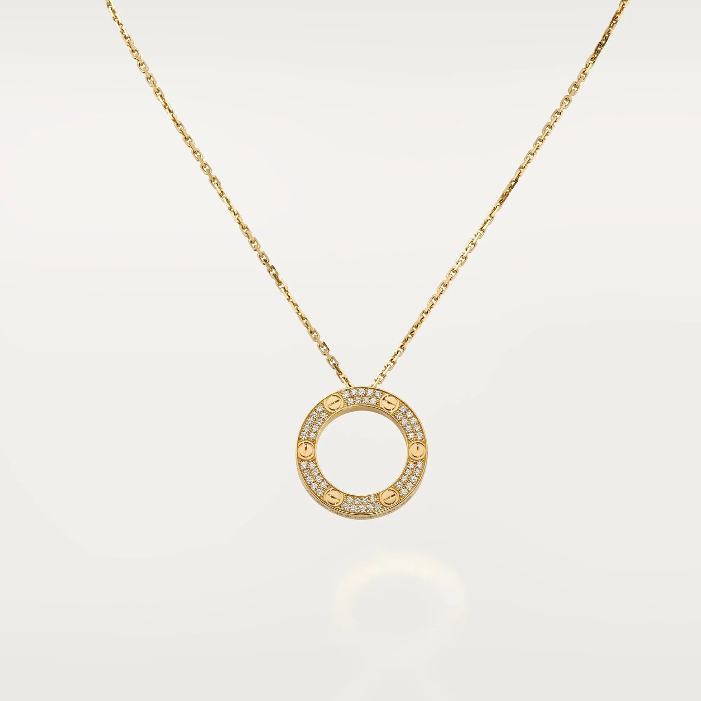 [AURORA]LOVE NECKLACE 16MM  FULL DIAMOND