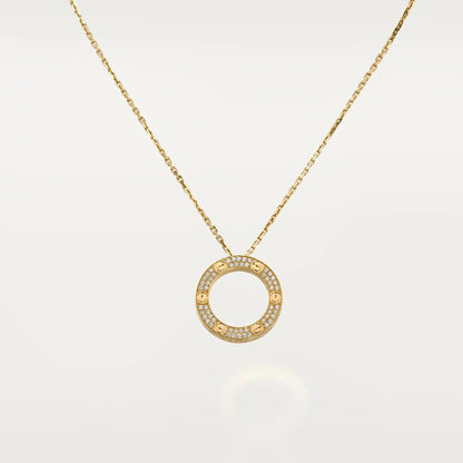 [AURORA]LOVE NECKLACE 16MM  FULL DIAMOND