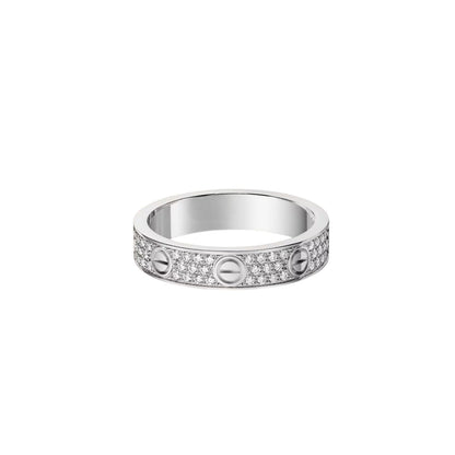[AURORA]LOVE RING 4.0MM DIAMOND PAVED