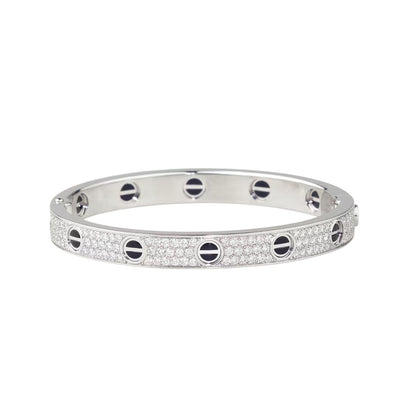[AURORA]LOVE BRACELET 6.1MM DIAMOND-PAVED CERAMIC