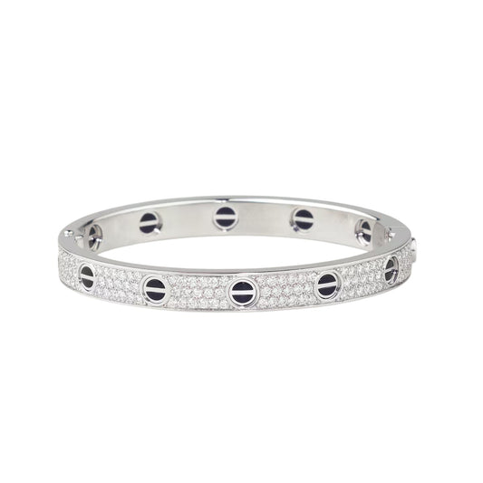 [AURORA]LOVE BRACELET 6.1MM DIAMOND-PAVED CERAMIC