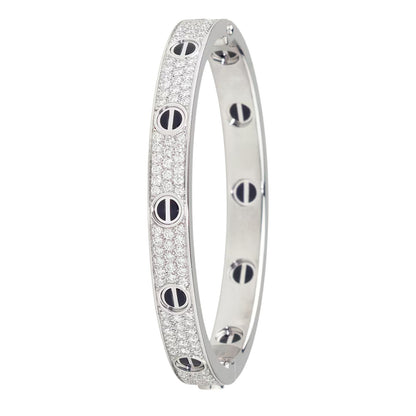 [AURORA]LOVE BRACELET 6.1MM DIAMOND-PAVED CERAMIC