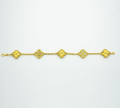 [AURORA] CLOVER 5 MOTIF LASER BRACELET COLLECTION