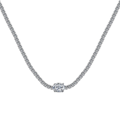 [Baslove]1.0 Carat Shining Oval Cut Necklace