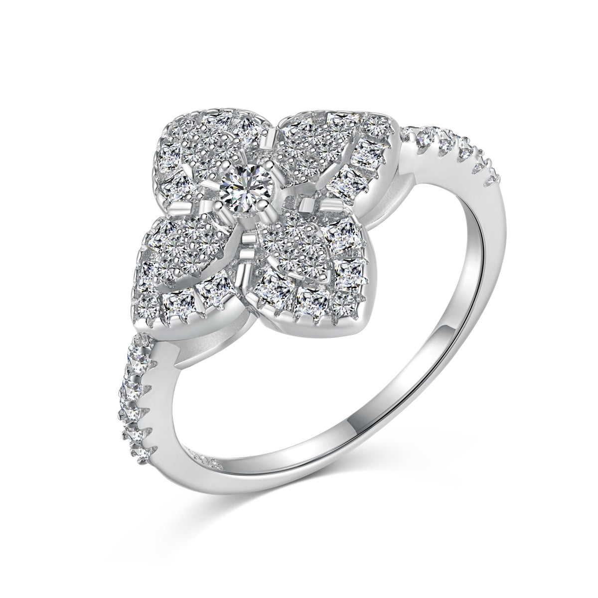 [Baslove]Luxurious Colorful Flower Shape Banquet Ring