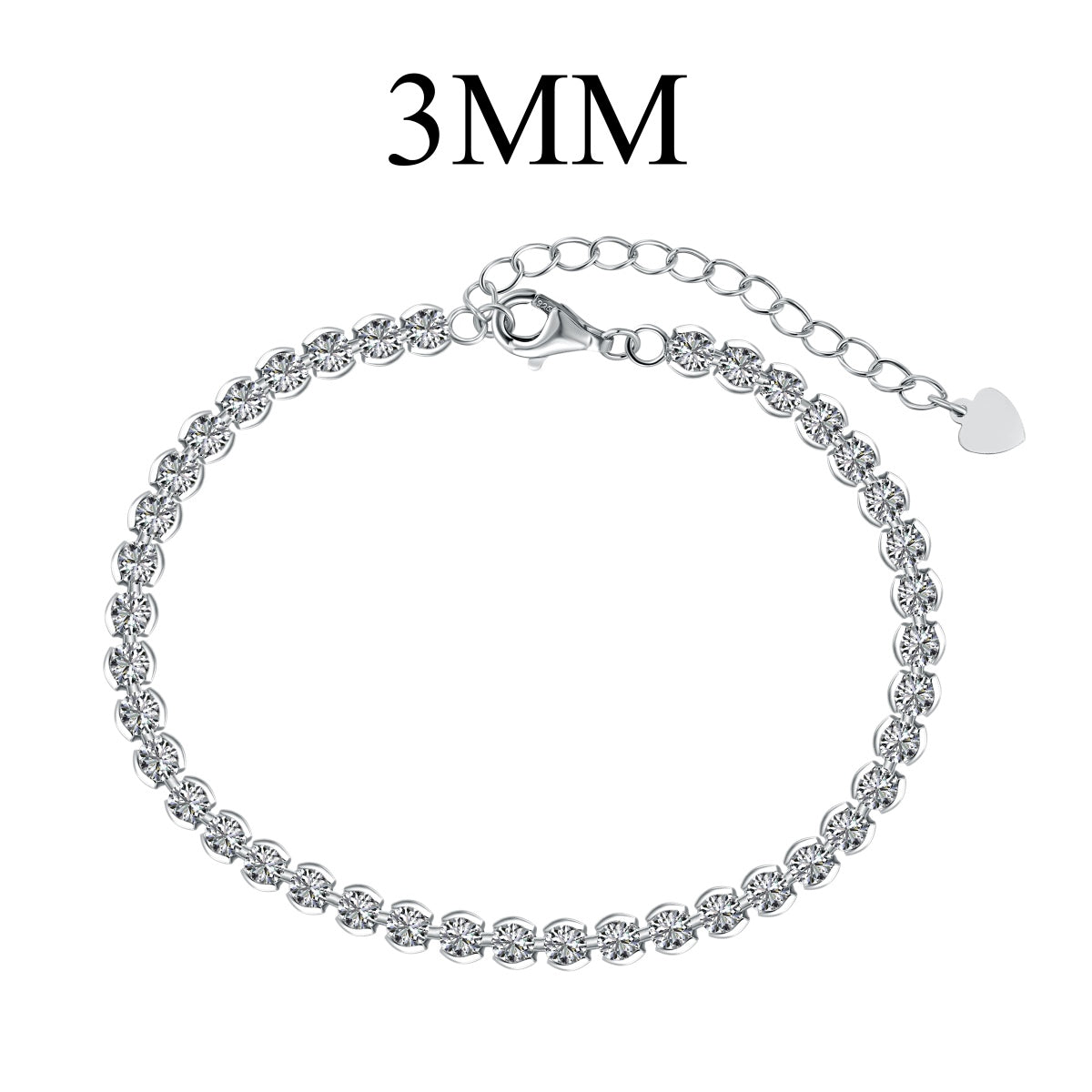 [Baslove]Ornate  Sparkling Round Cut Daily Bracelet