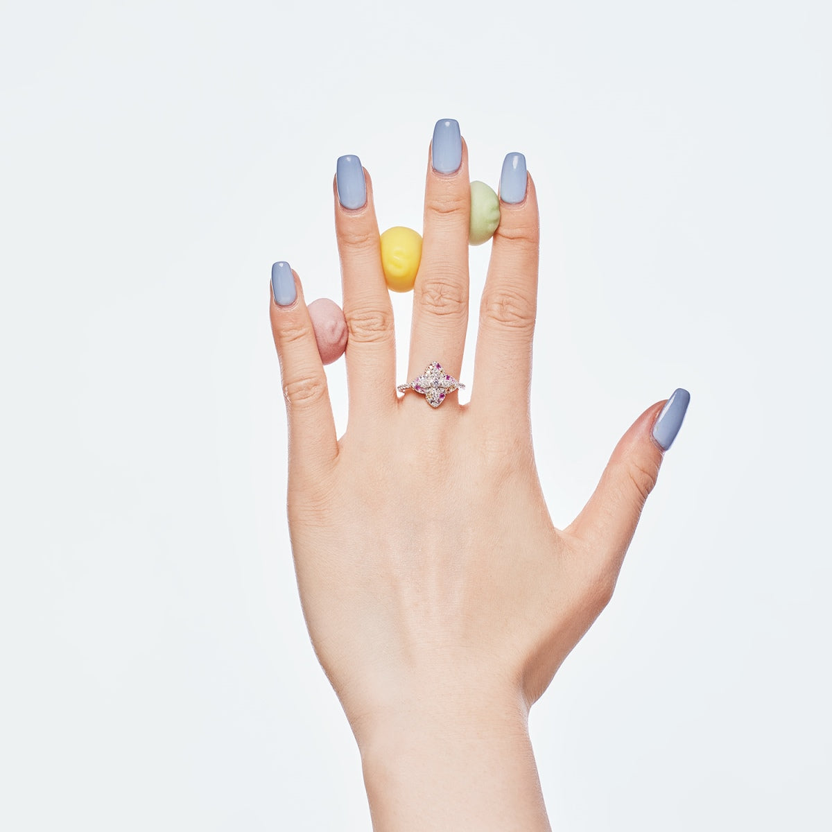 [AURORA]Luxuriöser bunter Bankettring in Blumenform
