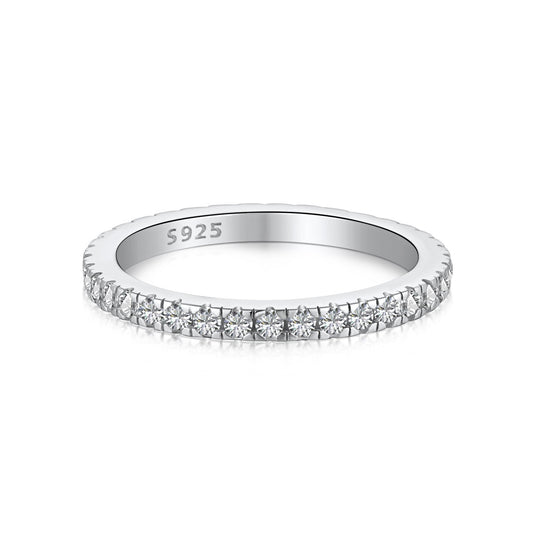 [Baslove]Delicate Sparkling Round Cut Daily Ring