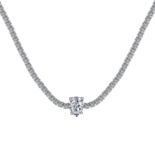 [Everoly JW]1.0 carat Unique Pear Cut Tennis Necklace