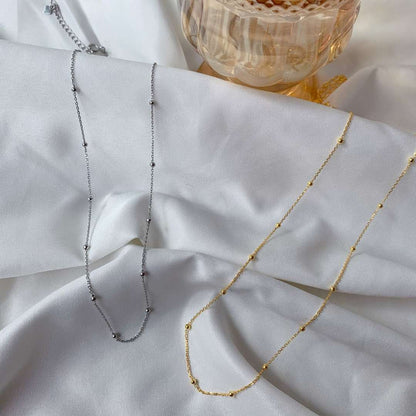 [Baslove]Small Bead Clavicle Chain Simple Necklace