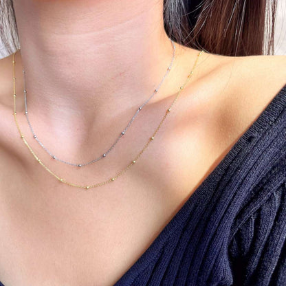 [Baslove]Small Bead Clavicle Chain Simple Necklace