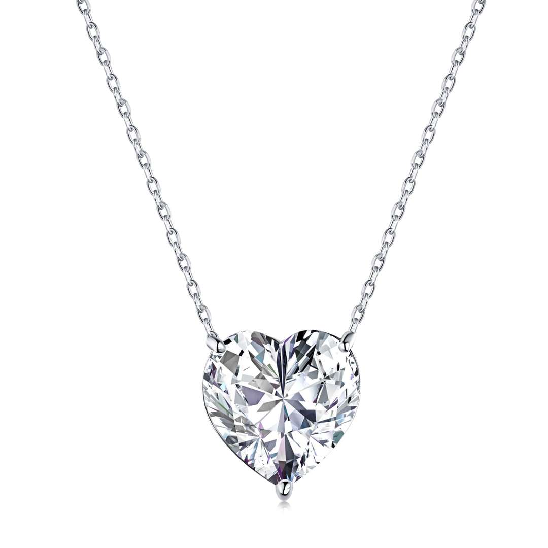 [Baslove]6.0 carat Radiant Heart Shape Necklace