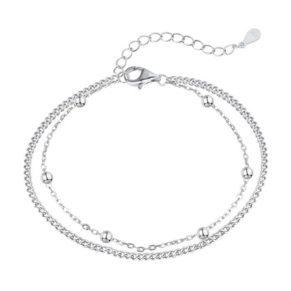 [Baslove]Delicate Bead Double Layer Bracelet