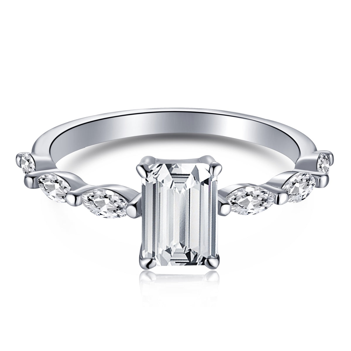 [Baslove]1.0 Carat Dainty Resplendent Radiant Cut Daily Ring