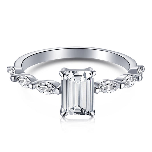 [Everoly JW]1.0 Carat Dainty Resplendent Radiant Cut Daily Ring