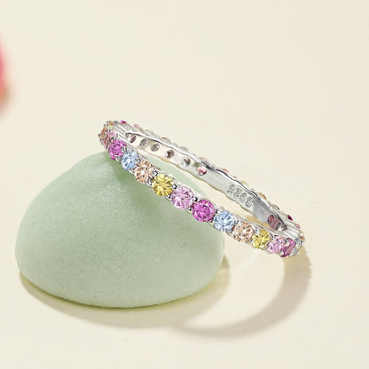 [AURORA]Eleganter, lebendiger Alltagsring mit rundem Schliff