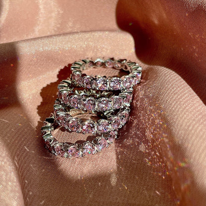 [AURORA]Eternity Tennisring mit Rundschliff